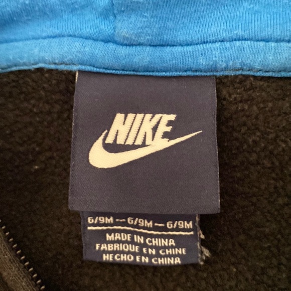 Nike Black Logo Zip-Up Hoodie 6-9 Months - Picture 4 of 7